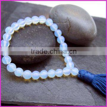 PBB013 Blue opal beads japan mala prayer beads