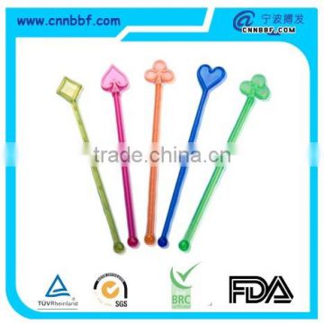 Wholesale high quality pocker cocktail pick plastic stirrer