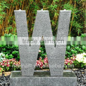 granite letter fountain W