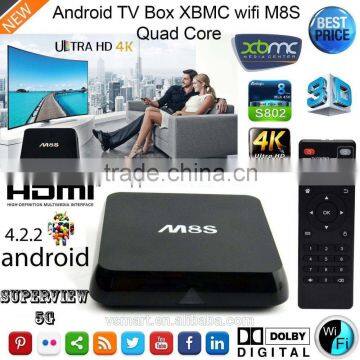 Amlogic S812 M8S Android TV Box M8S 2GB RAM Android 4.4 M8S Smart TV Box