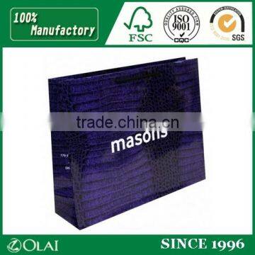 Glossy Special Paper Blue Garment Paper Bag