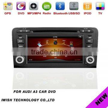 7 inch touchscreen auto radio for AUDI A3 with high sensitive AM/FM tuner