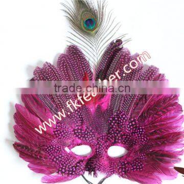 Natural Craft Peacock Feather Venetian And Party Mask