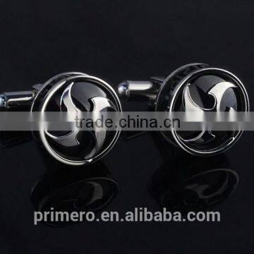 PRIMERO 2015 Jewelry Acorn Cufflinks Titanium Steel Cufflinks Epoxy Great Wall Pattern Plating Cufflinks High Quality Cufflinks photo-5