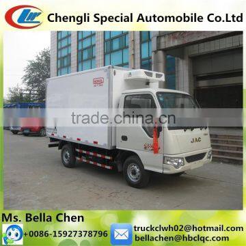 Frozen food refrigerated cold room van truck,JAC refrigerator truck for sale