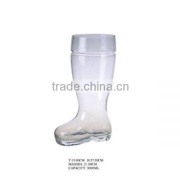 Hot selling glass beer boot for drink