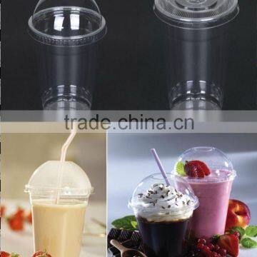 plastic cup with lid,fruit cup,plastic straw cup