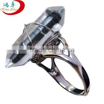 White stone ring with crystal engagement ring fashion 2015