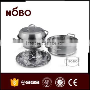 IRON MAN 2 layer multifunctional stainless steel stock/steamer pot