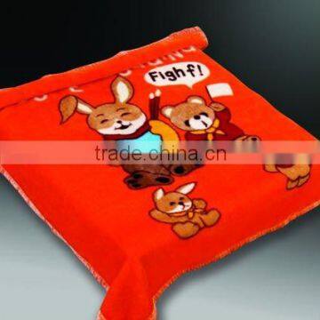 100% plush ployester children fluffy blanket