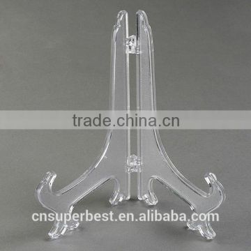 Clear folding acrylic plate display stand