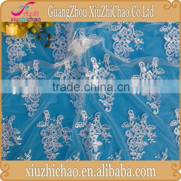 ZP0015-M(1.2) Factory direct selling hot sale mesh beaded embroidered sequin fabric