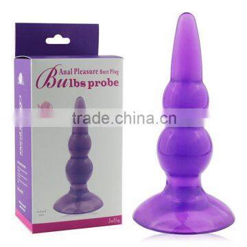 Anal Pleasure Butt Plug with Bulbs Probe Sex Toys for Adult