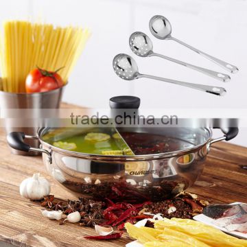 Durable casserole Stainless steel devided hot pot kitchenware