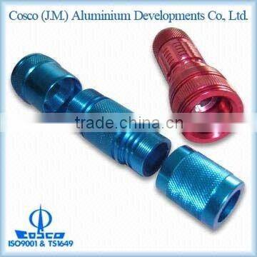 Aluminium Extruded Profile, Shell, Case, Component for LED torch (anodized)