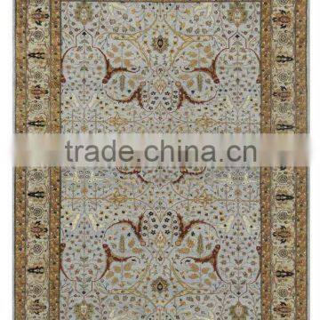 8197 Lt.Blue-Ivory Haji Jalili carpets made with Hand spun wool