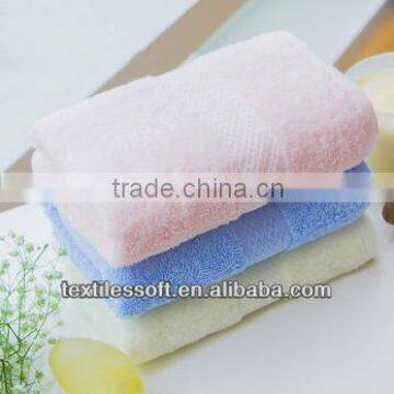 Pure cotton plain dyed candy color jacquard face towel