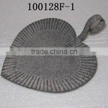 French Industrial Heart Shaped Metal Serving Tray