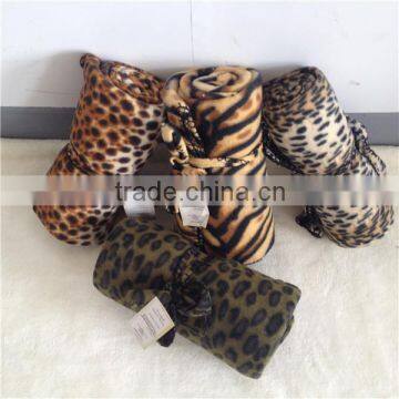 Popular leopard with zebra printed 127x152cm 100%polyester fleece throw