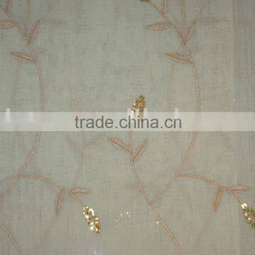 embroidery curtain with sequin and bead