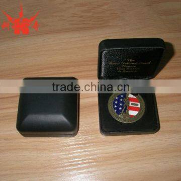 High quanlity custom pu metal medal box metal