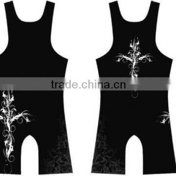High Quality Lycra Wrestling Singlet Suit Uniform Custom Design Athletic Apparel for Men photo-2