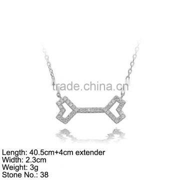 XXL210 925 Silver Pendant with CZ Stones bling for gift to women new fashion
