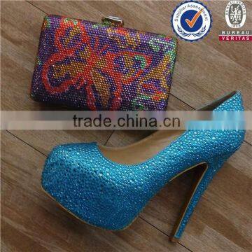 Wholesale Cheap Price Italian Shoes and Bag Set photo-5