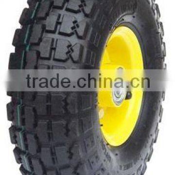 Metal rim air rubber wheel