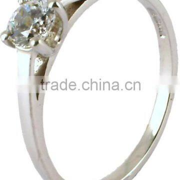 White Gold Moissanite Engagement Ring