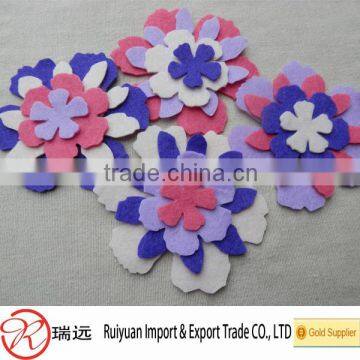 Various color delicate handmade felt flower with Multi-function