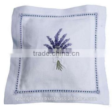 Hand embroidered lavender sachet/bag/pillow-lavender embroidery (design #27)