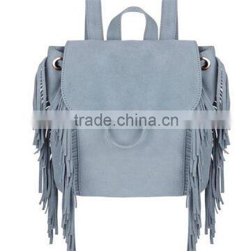 HD26-098 Best quality PU leather tassel backpack bags school backpack bags leather backpack