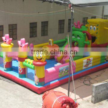 inflatable spongebob theme amusement park game for kids