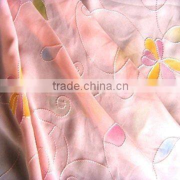 CHIFFON PRINT WITH EMBROIDER EMBROIDERY FABRIC ON CHIFFON CREPE