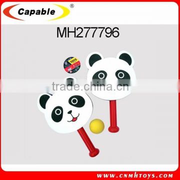 Funny panda plastic racket with ball toys kids plastic rackets