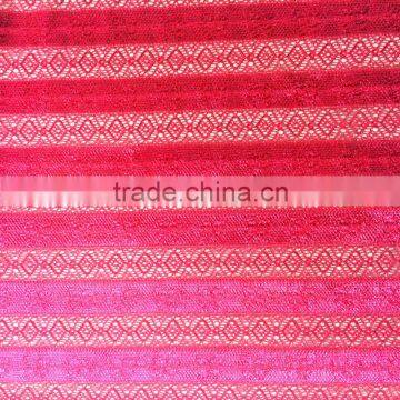 red strip pattern nylon spandex lace fabric for cloth