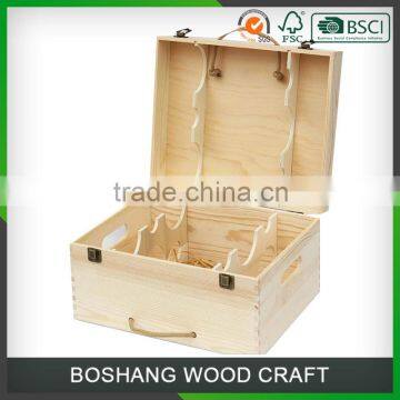 Fashion wooden wine wine bottle packaging box