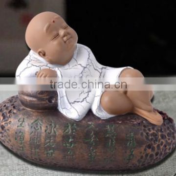 quiet clean monk resin figure decoration home ornaments