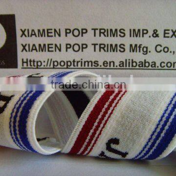 jacquard elastic tape with custom logo design