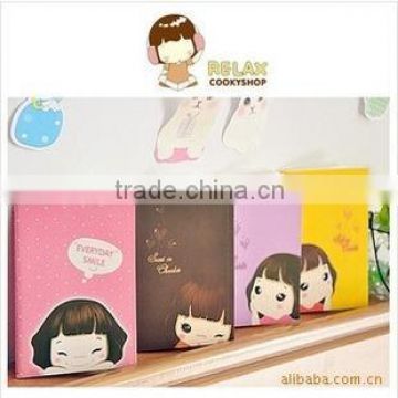 Wholesale Cute Girl paper notebook,hand made paper notebook,cheap pu notebook