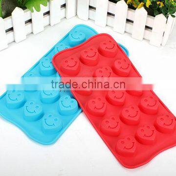 15 Cavity Heart Shape Smiley Face Silicone Cake Mould Chocolate Mould Soap Mould For Barking Tools photo-2