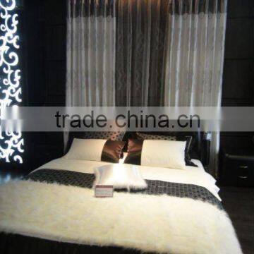 Black- and -White silk fabric home bed sheet