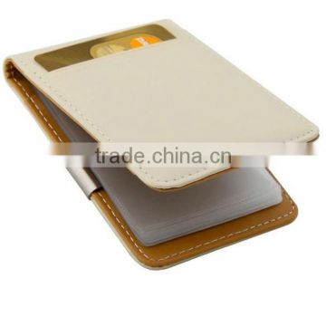 China supplier OEM design leather card holder leather money clip