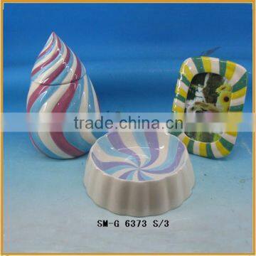 hotsale ceramic pet bowl set bowl feeder for the pet