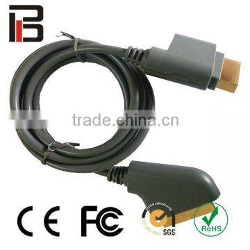 RGB cable for xbox360 connection to TV with scart connector for xbox360 RGB cable