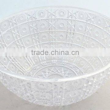 2014 hot sale transparent crystal plastic salad bowls