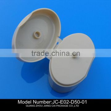 diameter 50mm plastic oval flip top cap for tube