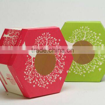 New product Lovely Custom Durable hexagon paper rigid box