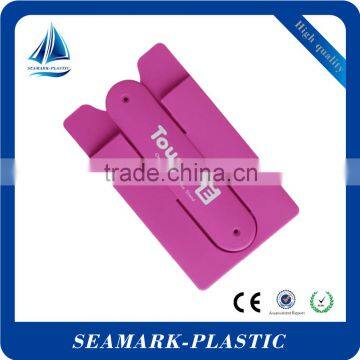 2016 Custom Logo Printed 3m Sticker Silicone Cell Phone Credit Card Holder